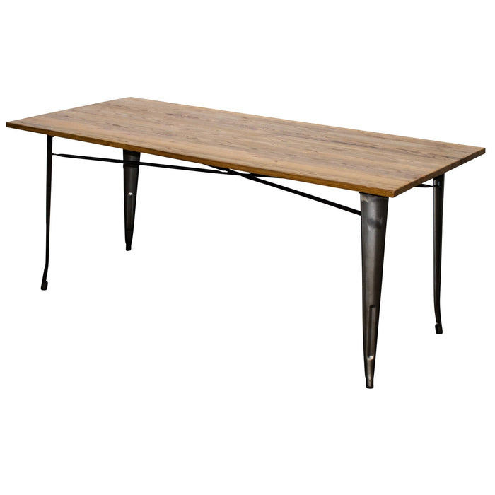 9PC Taranto Table, 2 Forli Chairs & 6 Castel Stools Set - Gun Metal Grey