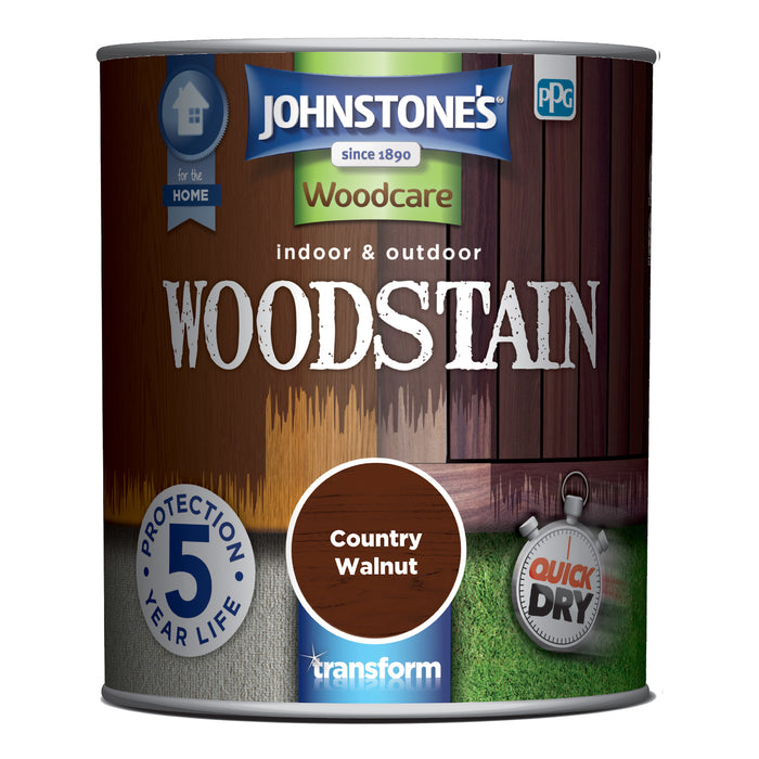 Johnstone's Woodstain - Country Walnut 750ml
