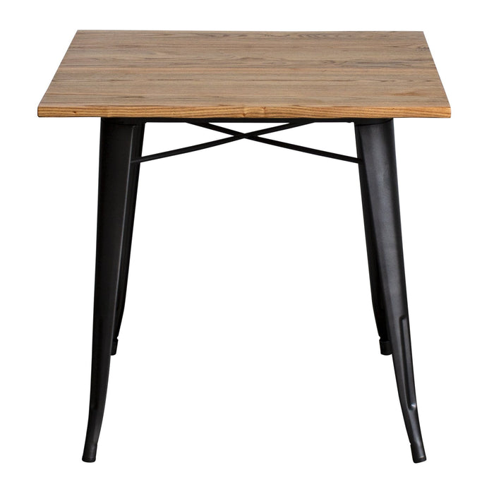 3PC Enna Table & Castel Stool Set - Onyx Matt Black