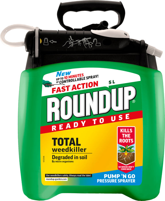Roundup® Fast Action Ready To Use Weedkiller Pump and Go 5L