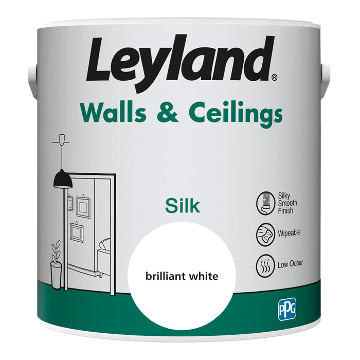 Leyland   Walls & Ceilings Silk Brilliant Whit 2.5L
