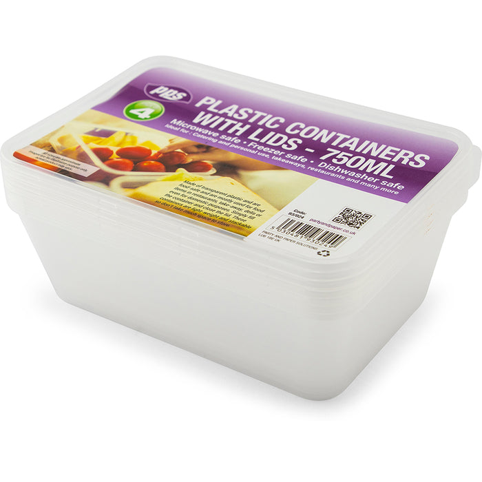 Containers & Lids 750m 4pc
