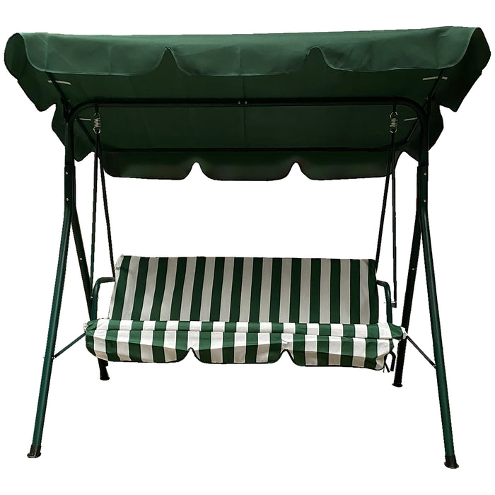3 Seater Swinging Hammock Green Stripe