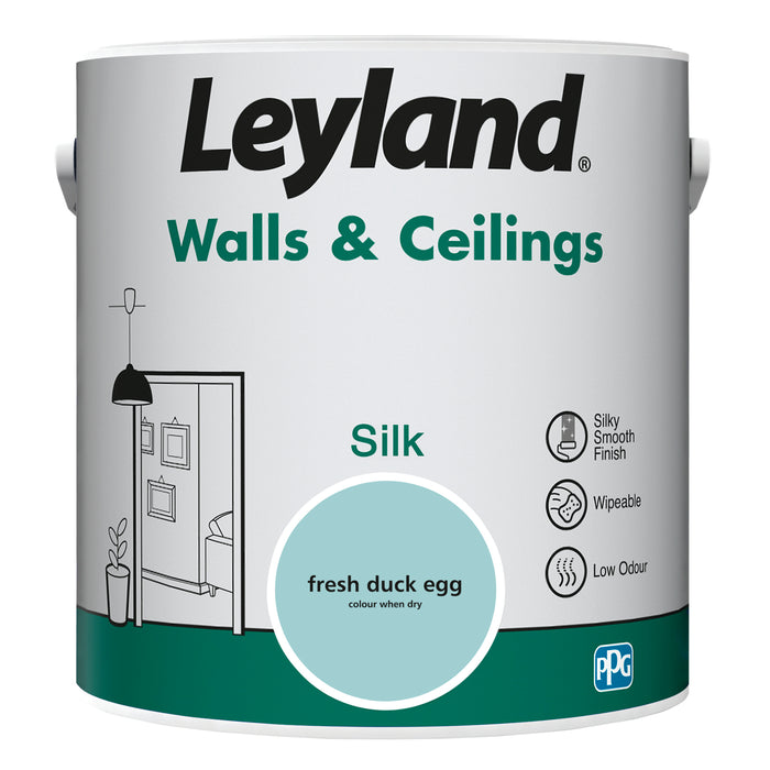 Leyland  Walls & Ceilings Silk Fresh Duck Egg 2.5L