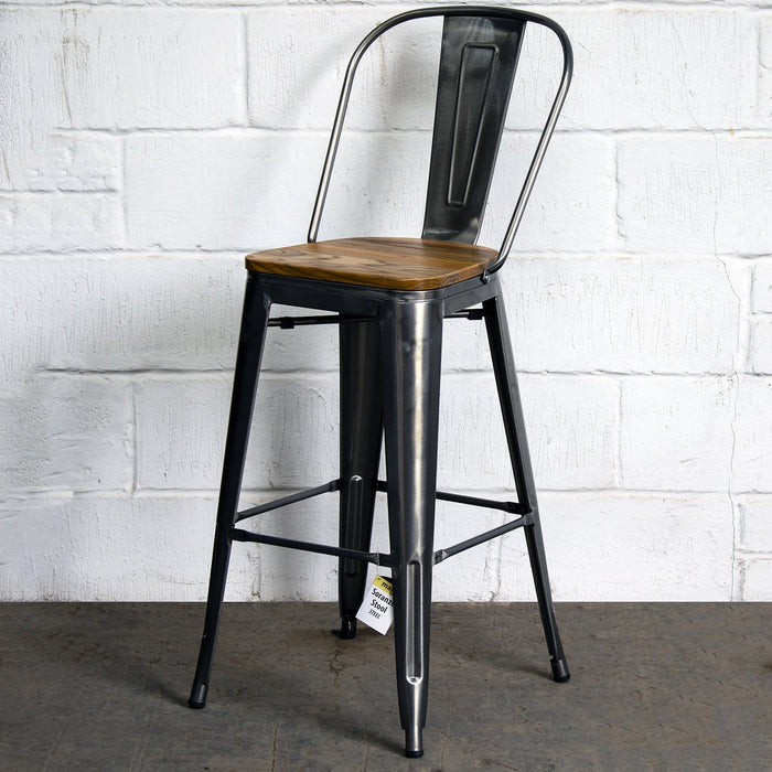 3PC Lodi Table & Soranzo Bar Stool Set - Steel