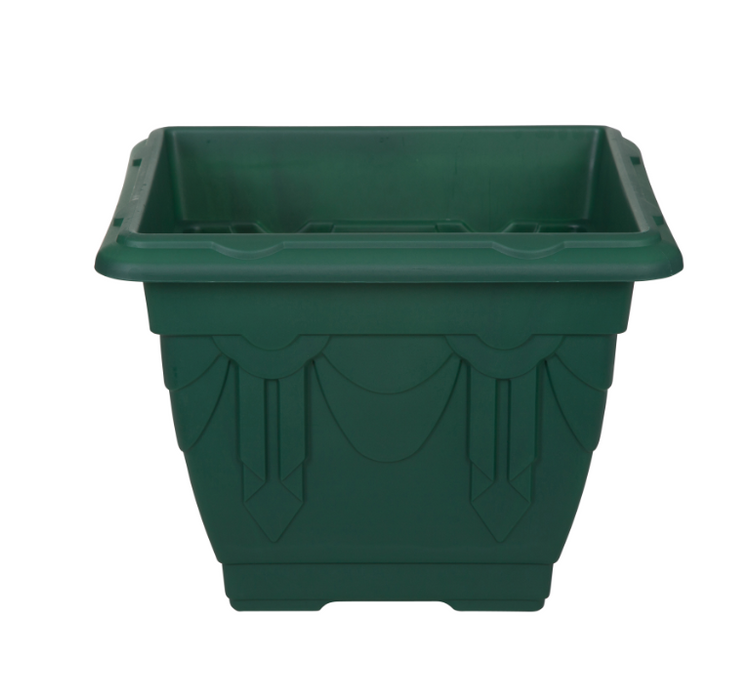 Venetian Square Planter Green