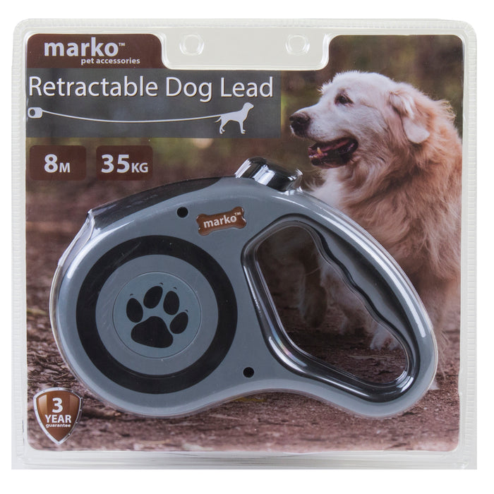 Retractable Dog Lead - Grey