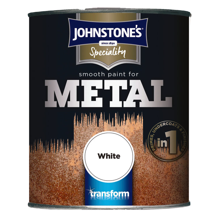 Johnstone's Smooth Metal White 750ml