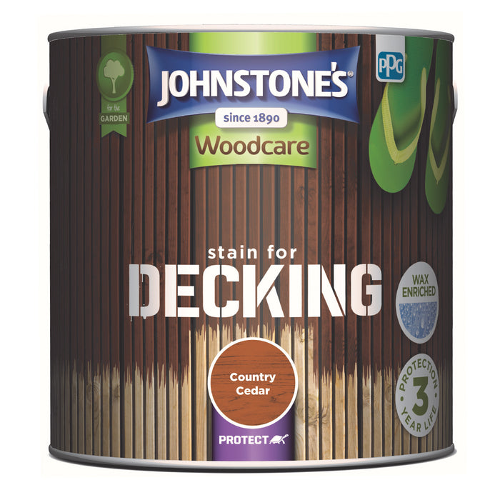 Johnstone's Deck Stain  Country Cedar 2.5L