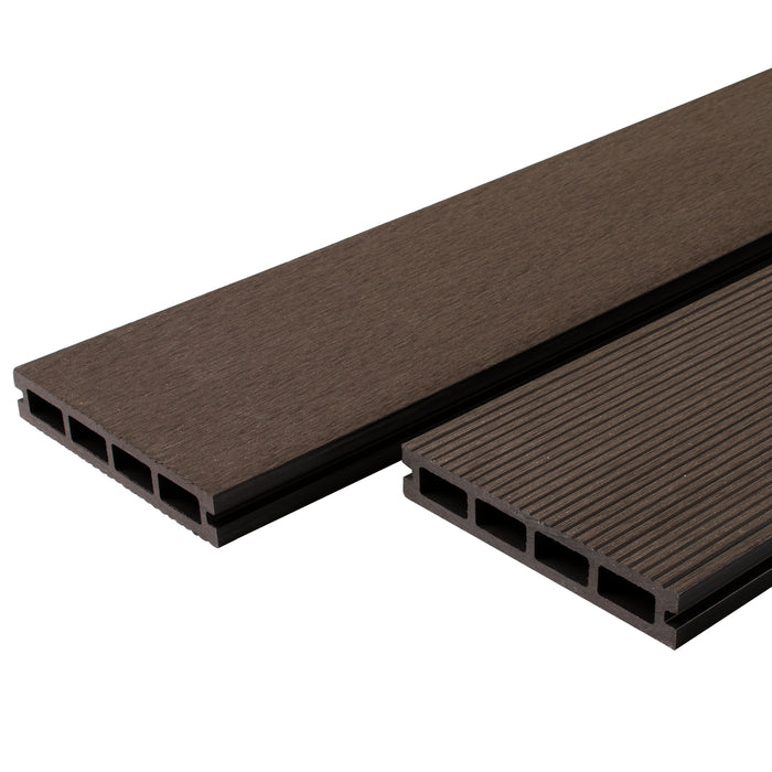 Composite Decking Board - Sanded Back - Dark Oak - 3.6M