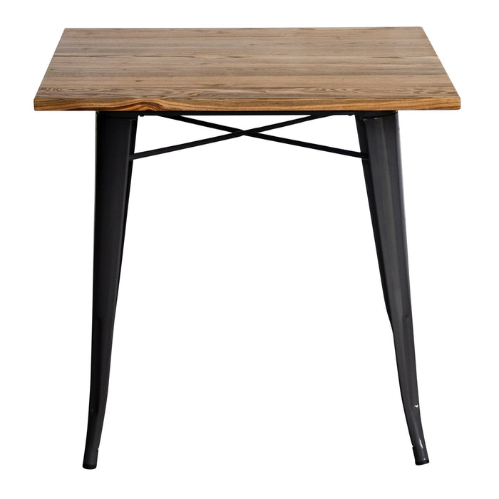 5PC Enna Table Florence Chair & Rho Stool Set - Graphite Grey