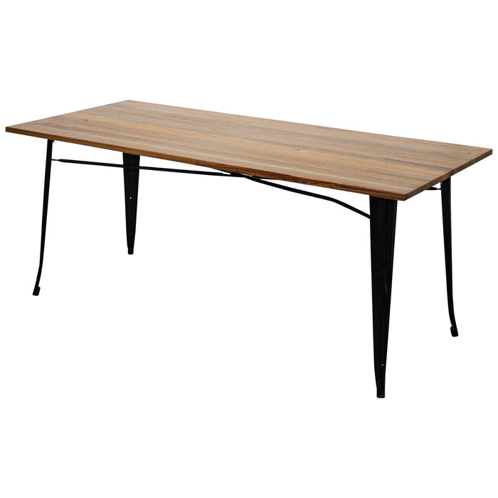 7PC Taranto Table & 6 Forli Chairs Set - Black