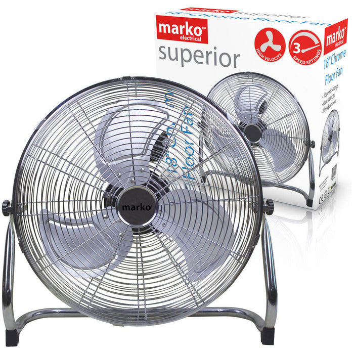 18" Chrome Floor Fan