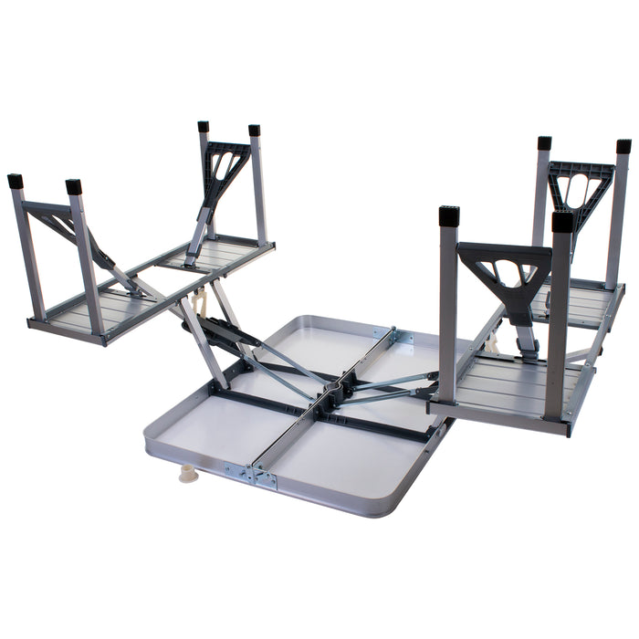 Foldable Camping Table and Bench Set