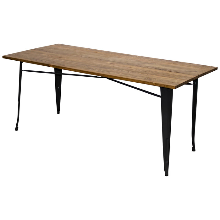 9PC Taranto Table & 8 Palermo Chairs Set - Graphite Grey