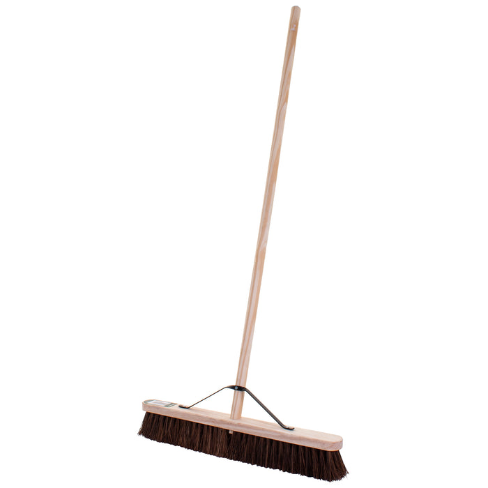 Bassine Bristle Platform Broom Fitted with Metal Stay and Handle 24"