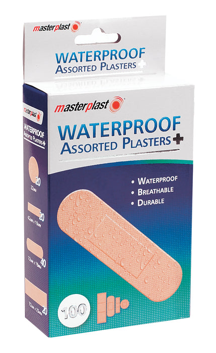 Plasters Assorted Waterproof 100pk