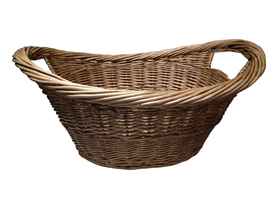 Medium Oval Wicker Log Basket