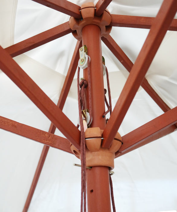 2.5M Wooden Green Parasol