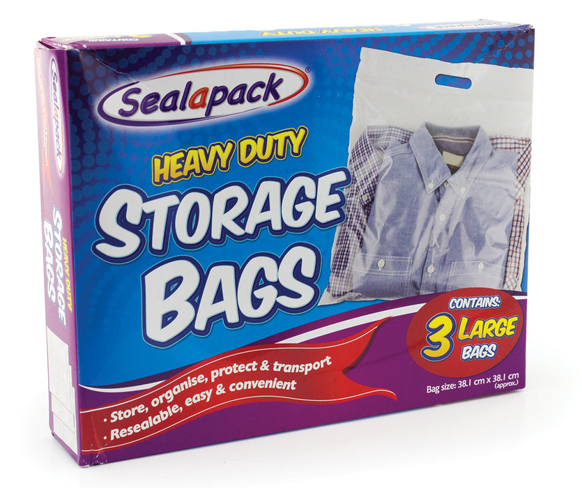 Heavy Duty Storage Bags Large 3pk
