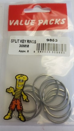 Split Key Rings 8pc