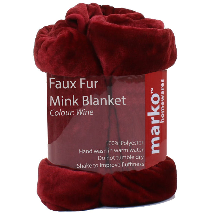 Faux Fur Mink Blankets - 150cm x 200cm