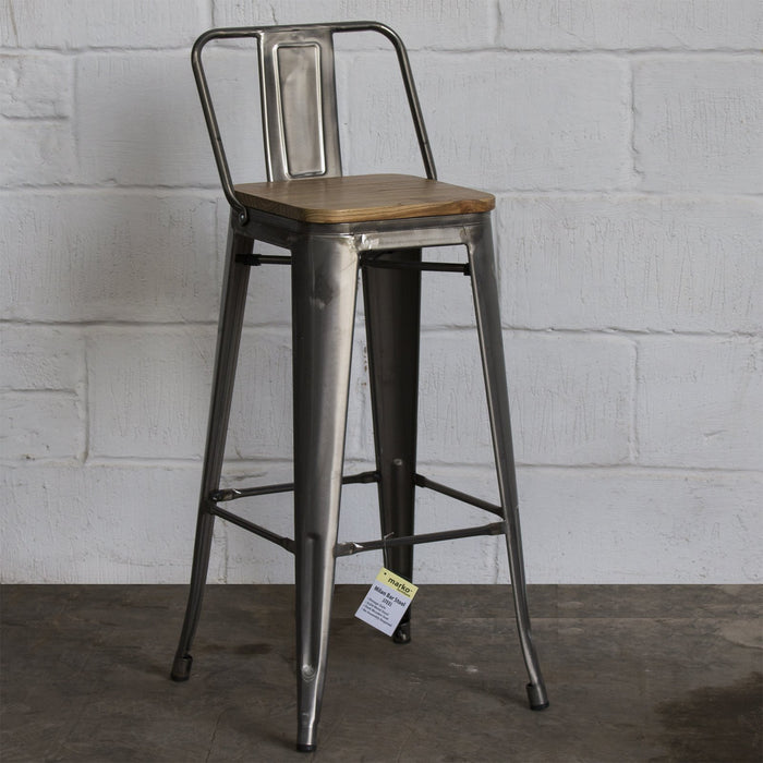 3PC Lodi Table & Tuscany Bar Stool Set - Steel