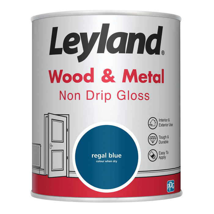 Leyland Wood & Metal Non Drip  Gloss Regal Blue 750ml