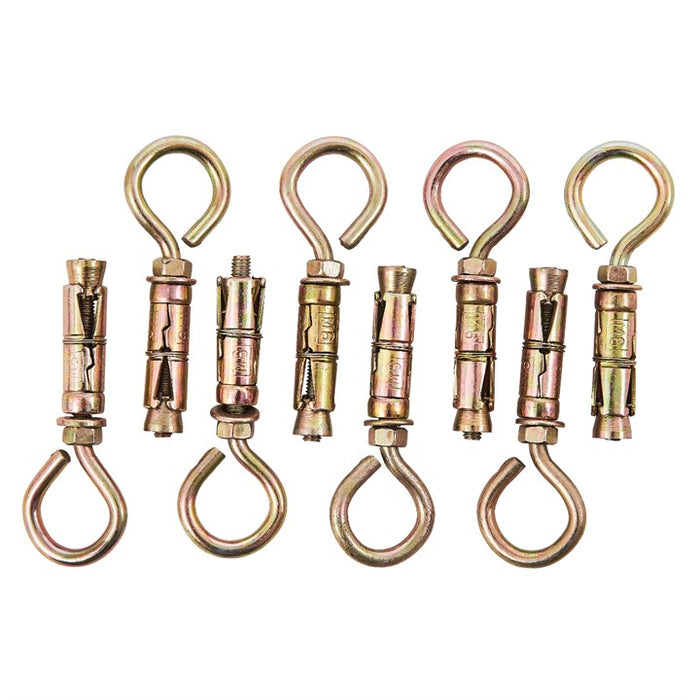 Closed Hook Bolts 6mm 8pc