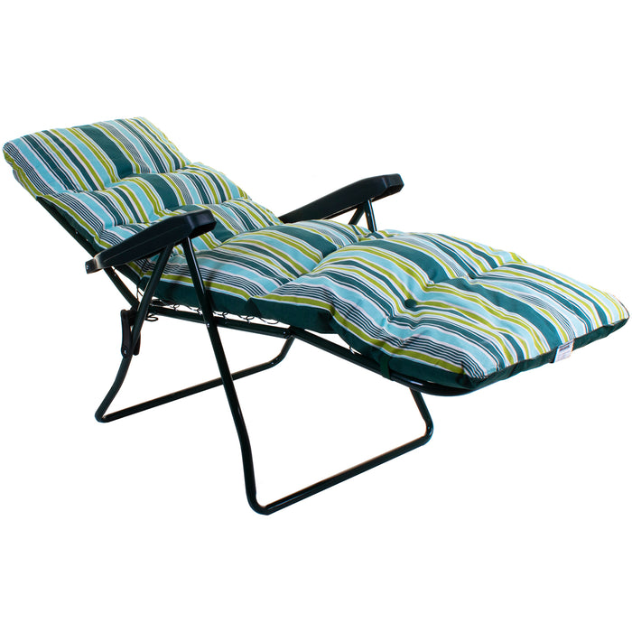 Cushioned Sun Lounger - Citrus Stripe