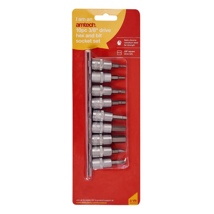 Drive Hex Bit Socket Set 10pc 3/8"