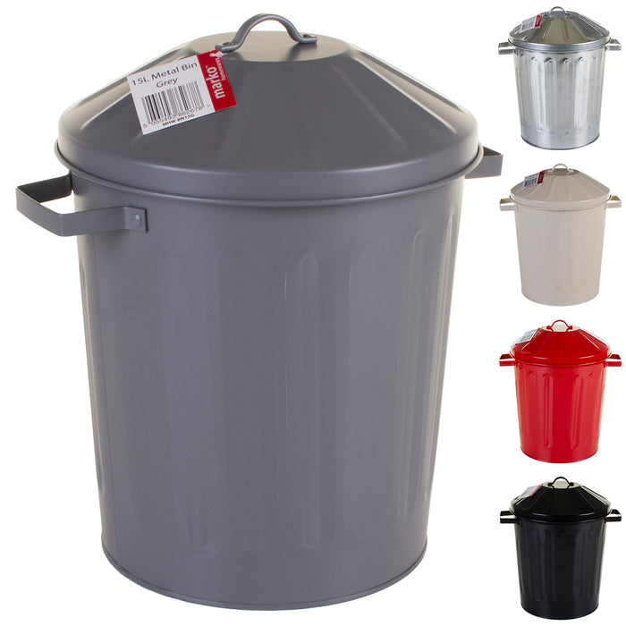 15L Metal Bins