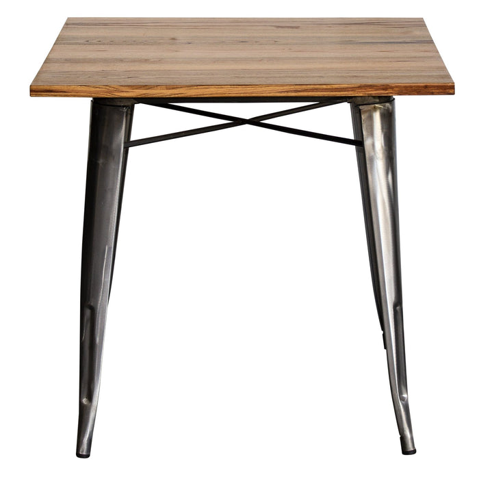 5PC Enna Table Siena Chair & Castel Stool Set - Steel