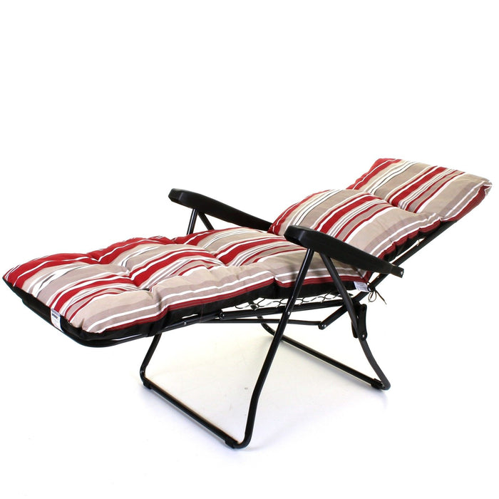 Relaxer Chair & Cushion Red Strip