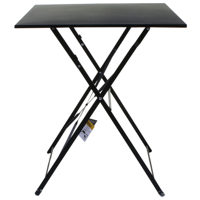 Black Folding Square Bistro Sets