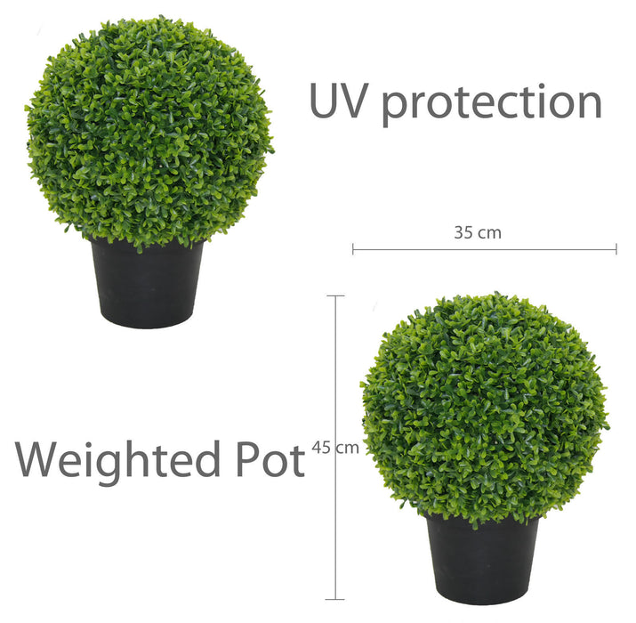 2x Topiary Tea Grass Ball Pot