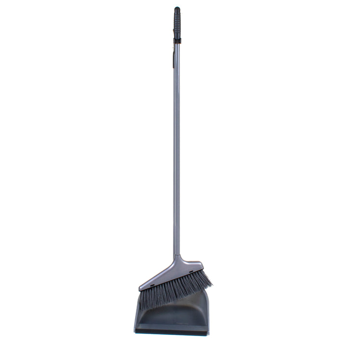 Grey Long Handled Dustpan & Brush