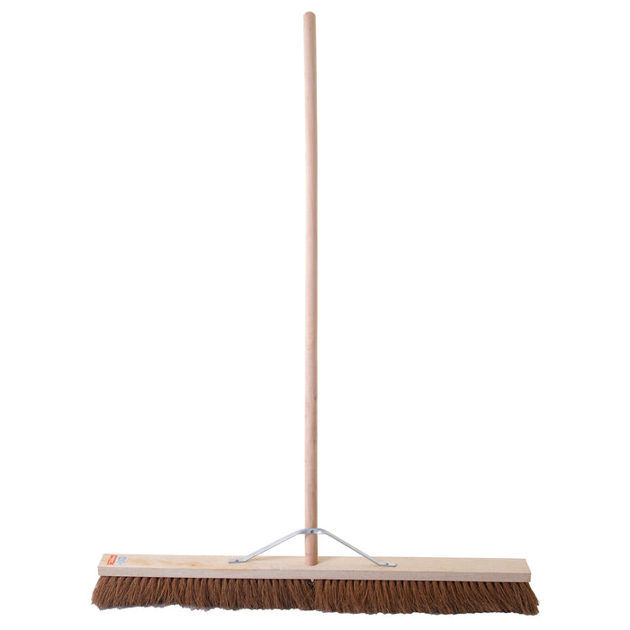 36" Soft Coco Broom with Handle & Bracket