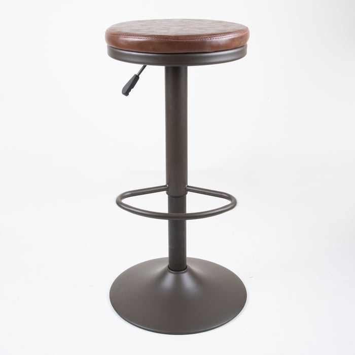 Set of 2 Adjustable Bar Stool - Gunmetal