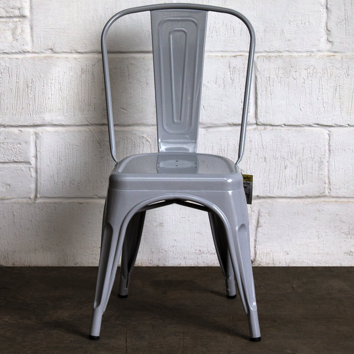 Tolix Style Siena Chair - Pale Grey
