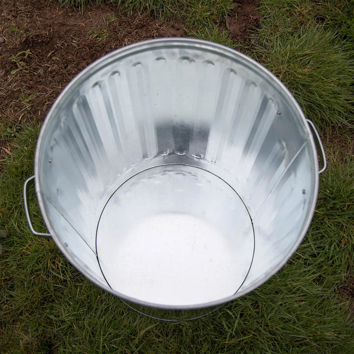 90L Large Galvanised Metal Bin