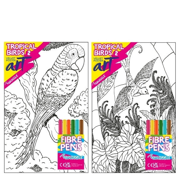 Velvet Poster Tropical Birds
