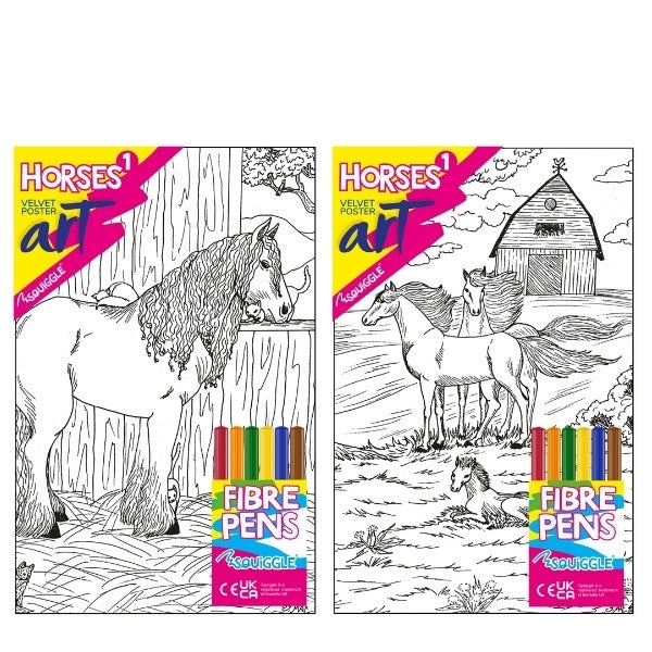 Velvet Poster Horses