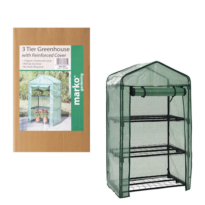 3 tier greenhouse with reinforced cover