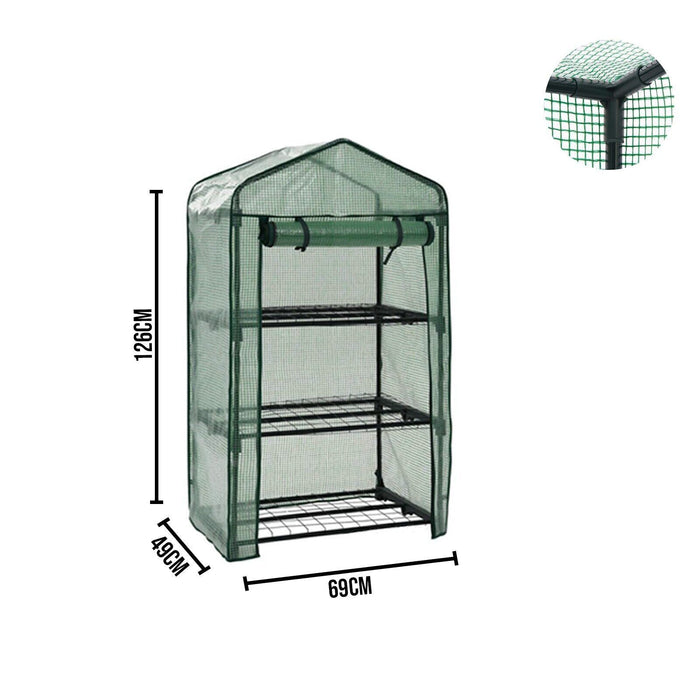 3 tier greenhouse with reinforced cover