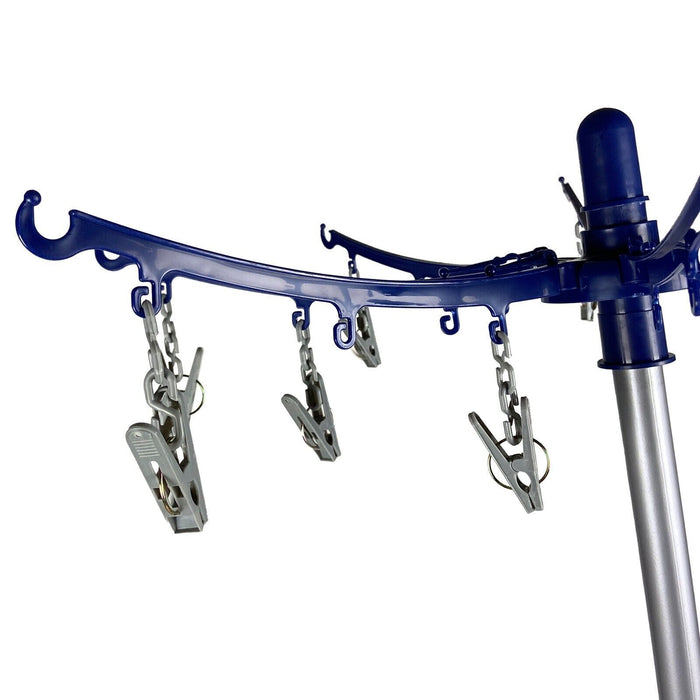 Freestanding 11 Arm Portable Airer with Plastic Pegs
