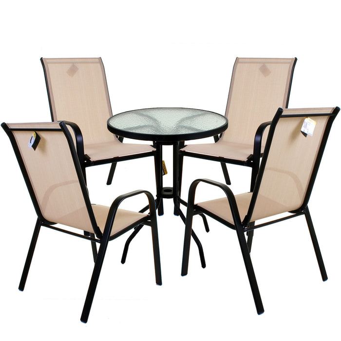 Cream Textoline Chair & Bistro Table Sets