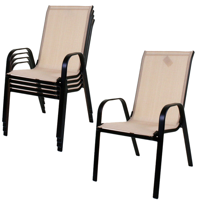 Cream Textoline Chair & 100cm Round Grey Table Set