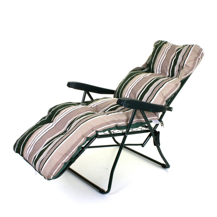 Relaxer Chair & Cushion Green Strip