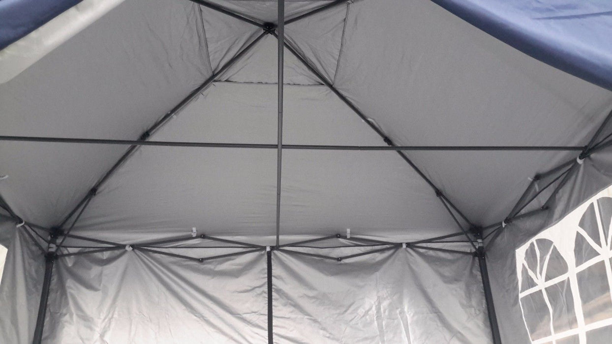 3M x 3M Easy Up Gazebo with Sides - Black